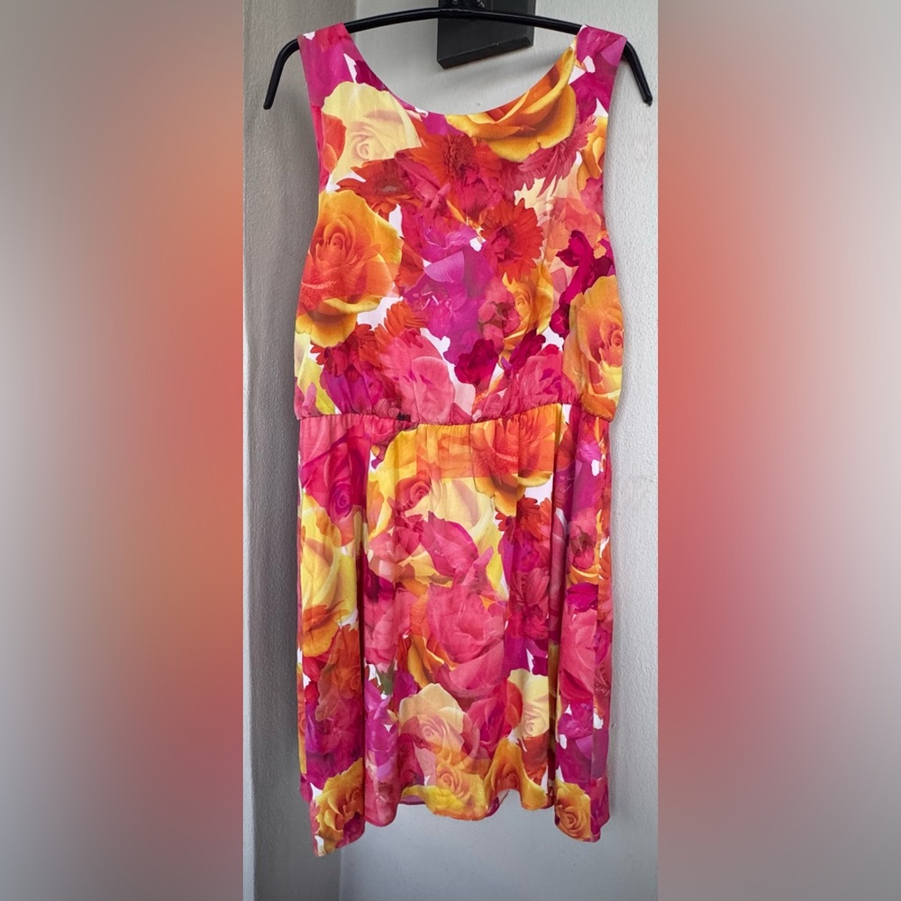 Alice + Olivia Silk Watercolor Pink Floral Sleeveless Spring/Summer Dress Small - Picture 3 of 16
